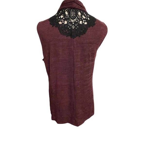 Style & Co. Women's Burgundy Sleeveless vest - Picture 2 of 3